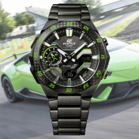 【CASIO 卡西歐】EDIFICE WINDFLOW 太陽能 藍芽 方程式賽車雙顯錶(ECB-2200RC-1A3)
