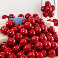 Wedding balloons, wedding room decoration balloons, double-layered ruby red balloons, gemstone red b