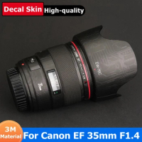 For Canon EF 35mm F1.4 L USM Decal Skin Camera Lens Sticker Vinyl Wrap Anti-Scratch Protective Film Coat EF 35 F/1.4 1.4 EF35