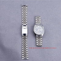 19mm 銀色精工彎曲端實心螺絲錶帶 seiko 5 SNXS73K1 SNXS75 SNXS77 SNXS79K1