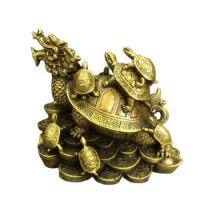 Manufacturer wholesale brass dragon turtle ornaments, precision animal nine nine return one nine gen