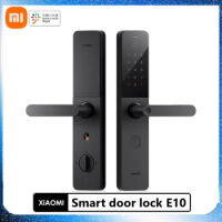 Xiaomi Smart Door Lock E10 Bluetooth 5.3 Password NFC Fingerprint Unlock Intelligent Doorbell Work with Mi Home App