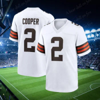 White Jersey No. 2/27/73 Classic Short-Sleeved Outdoorray Amari Cooper Kareem Hunt Joe Thomas Clevel