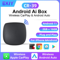 EKIY QCM2290 Android 11 Wireless Android Auto Ai Box Wireless Apple CarPlay Adapter For Toyota Fiat Audi Porshe Benz Kia Ford VW