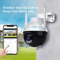 Wouwon Ultra HD 3MP 5MP Outdoor PTZ Dome WiFi IP Camera CCTV Video Security Surveillance Camera iCSee XMEye