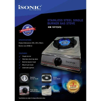 ISONIC Stainless Steel Single burner gas stove IGB-101T