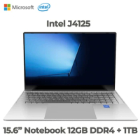Cheapest 15.6 Inch Laptop Intel Celeron J4125 12GB DDR4 1TB SSD Windows 10 Pro Laptop For Students Office Notebook WiFi