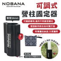 【Nobana】可調式營柱固定器 天幕桿固定 34mm 鋁合金 營柱 野營 露營 悠遊戶外