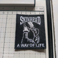 Emblem patch bordir skinhead a way of life