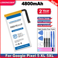 LOSONCOER 4800mAh GTB1F Battery For Google Pixel 5 Mobile Phone Battery