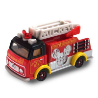 小禮堂 迪士尼 米奇 TOMICA小汽車《紅.消防車.DM-17》經典造型值得收藏