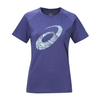 Asics 亞瑟士 反光短袖上衣 女款 跑步 田徑 短袖 上衣 2012D015-500 藍紫
