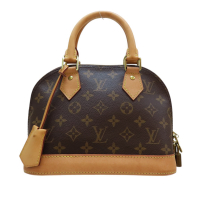 【二手名牌BRAND OFF】LOUIS VUIITON LV 路易威登【再降價】棕色 原花塗層帆布 ALMA BB 兩用包 金扣 M53152
