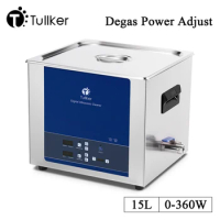 Tullker Degassing Ultrasonic Cleaner Bath 15L Power Adjust Printhead carburetor DPF Injector Ultraso