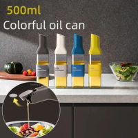 500ml Cooking Olive Oil Dispenser Automatic Opening and Closing Anti-leakage Anti-hanging Oil Household Kitchen Oil BBQ Bottle