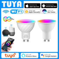 Homekit/Tuya GU10 Smart Home LED Bulbs RGB + Warm White and White WiFi Control Light Bulb work with Alexa Google Home Room Decor