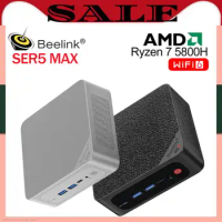 Beelink SER5 MAX 5800H Mini PC AMD Ryzen 7 5800H DDR4 16GB 500GB 32G 1T SSD 4K 60Hz Desktop Game Computer WiFi6 Triple Display