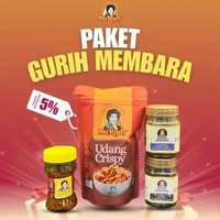 Paket Gurih Membara Bu Rudy - Sambal Bawang Bu Rudy, Udang Crispy Bu Rudy, Sambal Cakalang, Sambal R