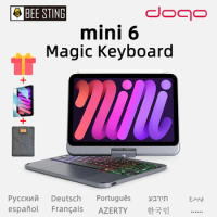 DOQO Magic Keyboard Case For ipad Mini 6 2021 Magnetic Cover Korean Arabic Russian For Apple mini6 6th Backlight Keyboard Case