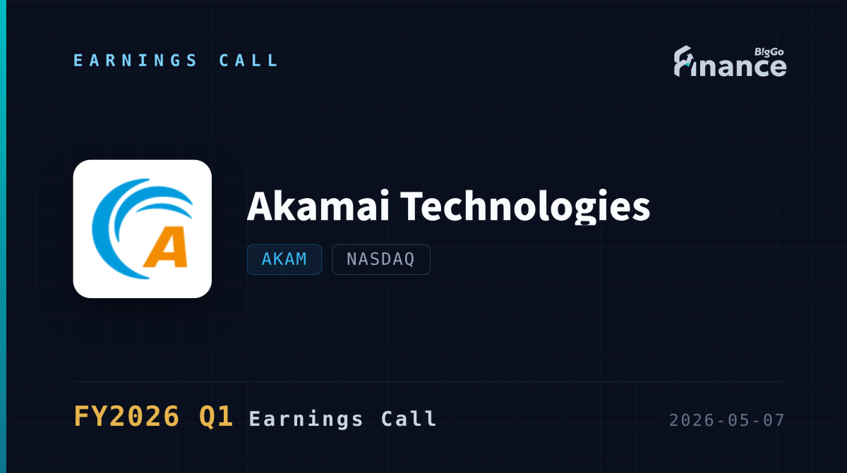 [AKAM Q1 2026 Earnings Call] Akamai Lands Landmark $1.8B AI ...