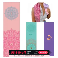 30*100CM Yoga Towel Fitness Suede Printed Superfiber Sports Travel Quick Dry Wopping Yoga Exercise Towel Mat Pilates