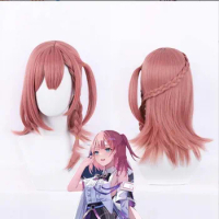 Game Honkai: Star Rail 45cm Long Asta Cosplay Tone Pink Wig Hair Heat Resistant Fibre Halloween Party Wigs +Wig Cap