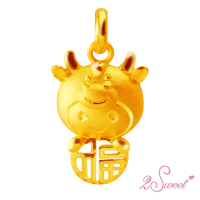 【甜蜜約定2sweet】純金金飾十二生肖金墬牛-約重0.66錢(十二生肖)