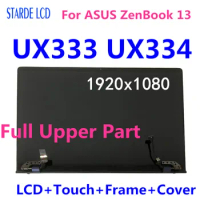 13” LCD For Asus ZenBook Deluxe 13 UX333FN UX333FA UX334 U334FN Full Screen Assembly With Back Cover 1920X1080 Full Upper Part
