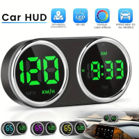Speedometer GPS HUD paparan digital hadapan untuk kereta dengan lampu latar 7 warna, penukar kelajua