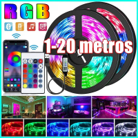 Led Strip Lights 5M 5050 RGB 5V USB Powered Music Sync RGB TV Backlight App with Remote for Room Col