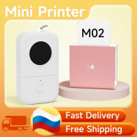 Phomemo Mini Printer with 3 rolls Label Portable Label Printer D30 M02 Thermal Label Maker Bluetooth Inkless Sticker Printer