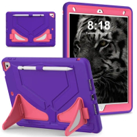 Shockproof Tablet Case for iPad8 iPad9 iPad7 iPad 9 7 8 10.2 9th 7th 8th 2021 Cover Full Body Silicone Kids Fundas Stand Coque
