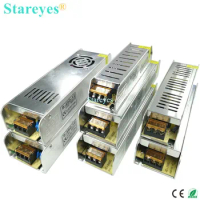 Elongated Power Supply Transformer AC100-240V to DC12V 5A 10A 15A 20A 30A Adapter for LED strip 3D Printer CCTV Advertising LED