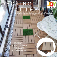 [SG THEJOYLAND] Wooden Stone Decking Tile Grass Deck Outdoor Corridor Balcony Porch HDB Deck Tiles W