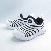 NIKE IB7245100 中童鞋 毛毛蟲運動鞋 Dynamo Free 無鞋帶即穿 白x黑【iSport愛運動】
