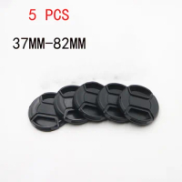 5PCS 37 40.5 43 46 49 52 55 58 62 67 72 77 82 mm Snap-on Camera Front Lens Cap Cover Protector for Canon Leica Nikon Sony
