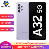 Original Samsung Galaxy A32 A326U A326K 5G Mobile Phone 6.5" 4GB RAM 64/128GB ROM 48MP+13MP CellPhone Octa Core SmartPhone