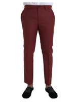 Mens Burgundy Formal Pants Model PAN75310 in Burgundy Size 48 EU