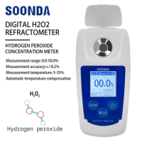 0.0-50.0%(0.2%)Electronic Digital Hydrogen Peroxide Concentration Meter Portable H2O2 Concentration Tester Refractometer