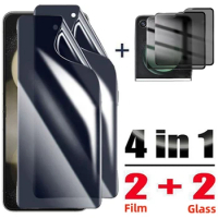Privacy Hydrogel Film For Samsung Galaxy Z Flip 5 Screen Protector Anti-spy Back Tempered Glass for Galaxy Z Flip5 ZFlip5 Film