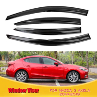 For Mazda 3 Axela 2014 2015 2016 2017 2018 2019 Window Visor Rain Sun Smoke Guard Deflector Vent Shade Awning Rain cap