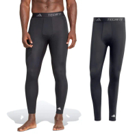 【adidas 愛迪達】TF Base Tight 男款 黑色 運動 休閒 束褲 內搭 吸濕 排汗 緊身褲 長褲 IN5590