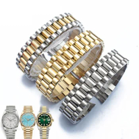 20mm Watch accessories steel strap male sports waterproof for Rolex luxury series five beads full solid strap women watch band