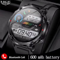 Lige Men's Sports connected Watch, Full Touch Screen 2023นิ้ว, Physical activity Monitor, Bluetooth Call, นาฬิกา, 1.6