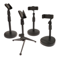 Mikrofon berdiri Desktop Tripod Mini Mini Mic pemegang mudah alih pemegang klip Mic ringan ringan un