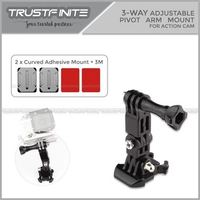 3 Way Adjustable Pivot Arm Helm Mount Chest Strap GoPro Osmo Action Yi Arm Mount Only