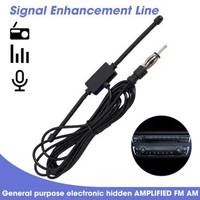 Universal Car Windshield AM FM Radio Antenna Signal Amplifier Booster Car Electronic Stereo Receiver Connector Radio Antenna