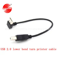 USB printer cable elbow extension cable AM elbow to Bm straight head data cable USB printer cable
