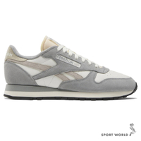 Reebok 休閒鞋 男鞋 女鞋 麂皮 復古 CLASSIC LEATHER 灰【運動世界】100201110
