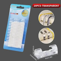 Stiker Kabel Klem Tempel klip Pengatur Kabel Organizer Cable Clip Management USB Charger isi 20 dan 